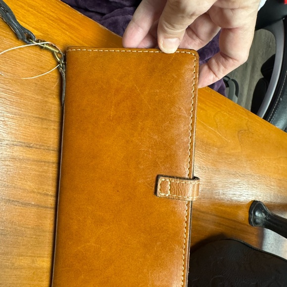 Patricia Nash lovely Leather Wristlet Wallet - Tan Brown - Picture 7 of 11